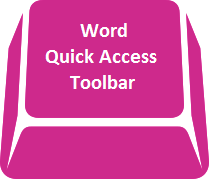 Word quick access toolbar